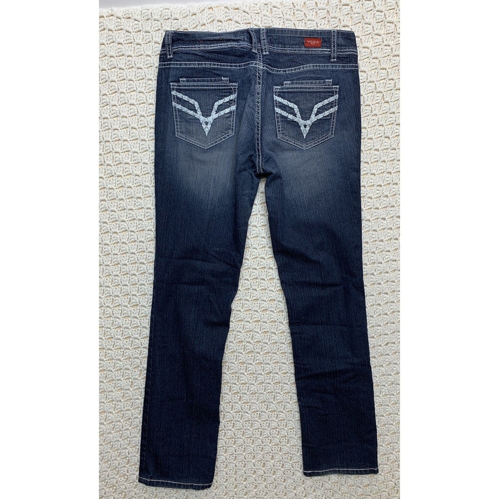 VIGOLD Jeans Women's 7/8 Straight Blue Denim 5-Pockets Waist'32 L31